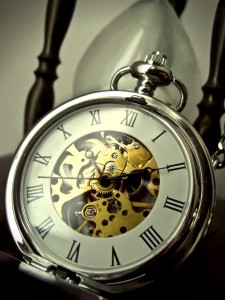 pocketwatch and hourglass